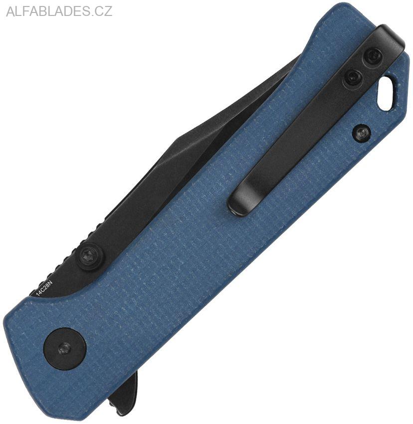 QSP Grebe ClipPoint Blue Micarta/BW