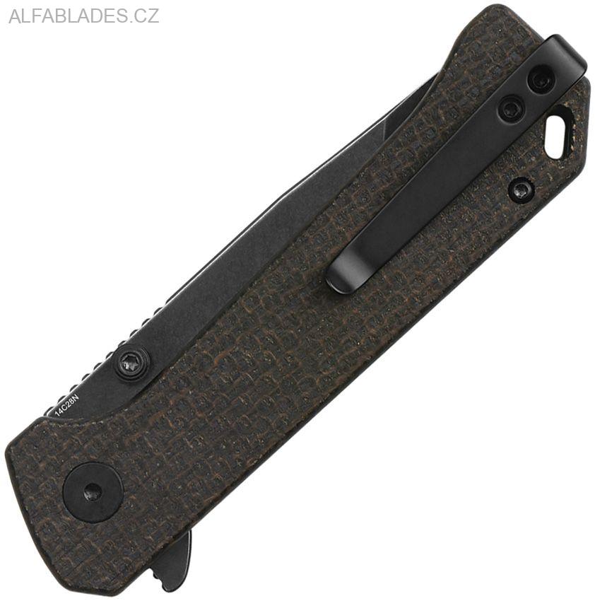 QSP Grebe Tanto Brown Micarta/BW