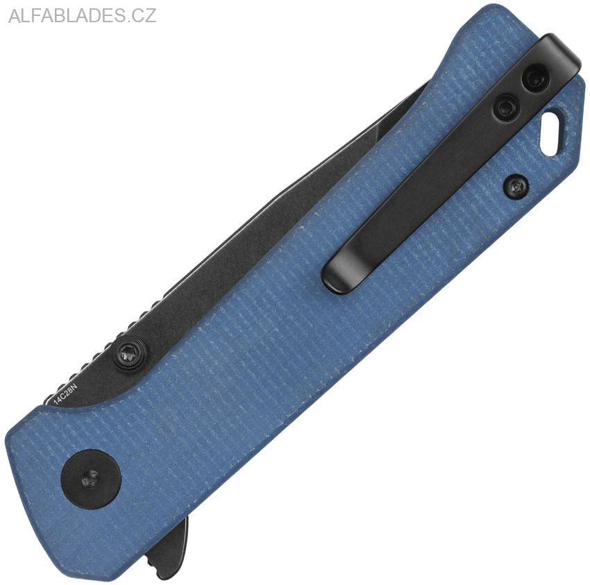 QSP Grebe Tanto Blue Micarta/BW