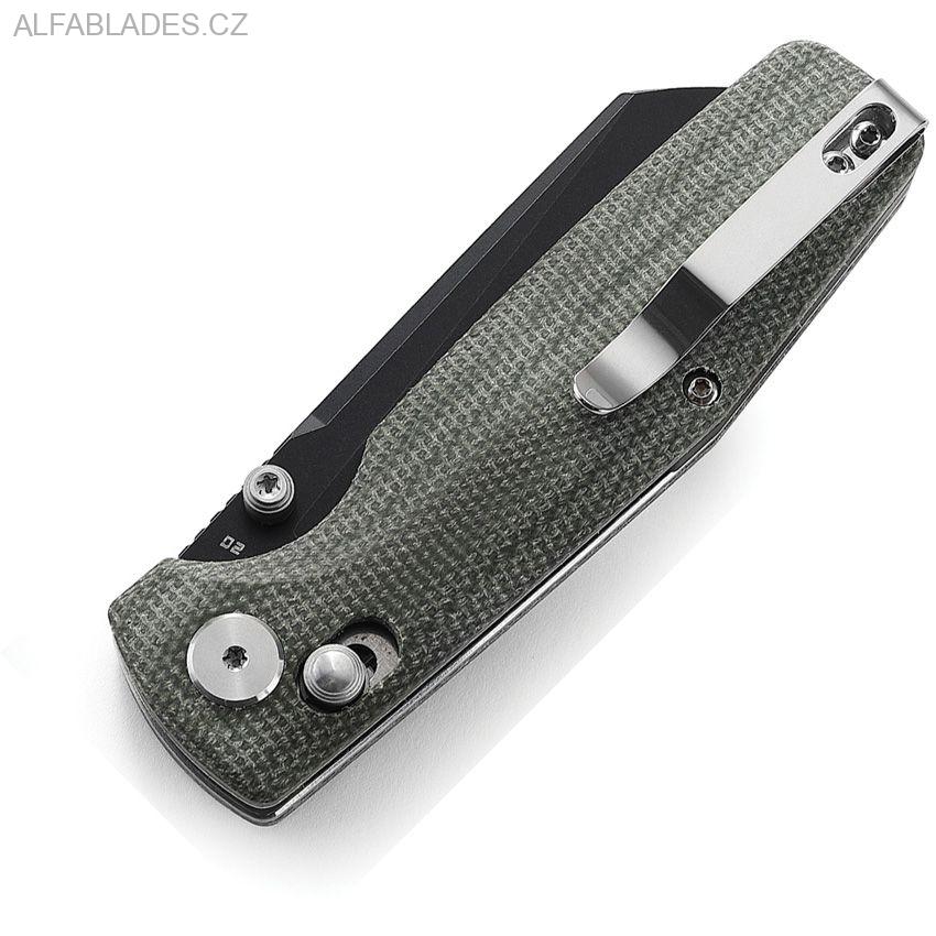 BESTECH KNIVES Slasher Green Micarta/BW