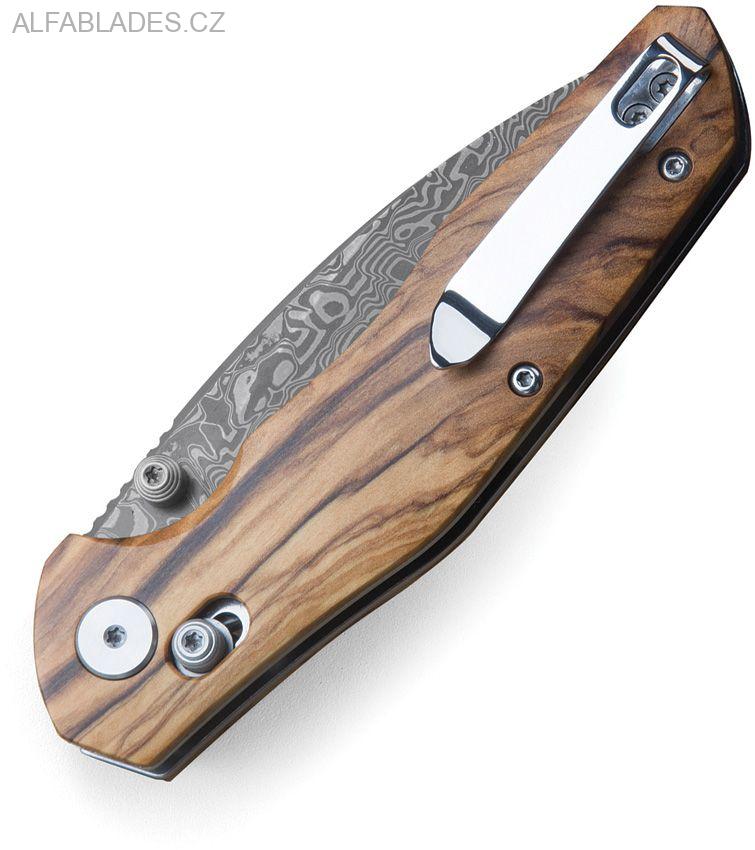 BESTECH KNIVES Ronan B-Lock Olive Wood/Damascus 