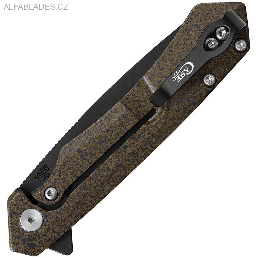 CASE CUTLERY Kinuza Tanto Dark Brown speckled Cerakote/BW