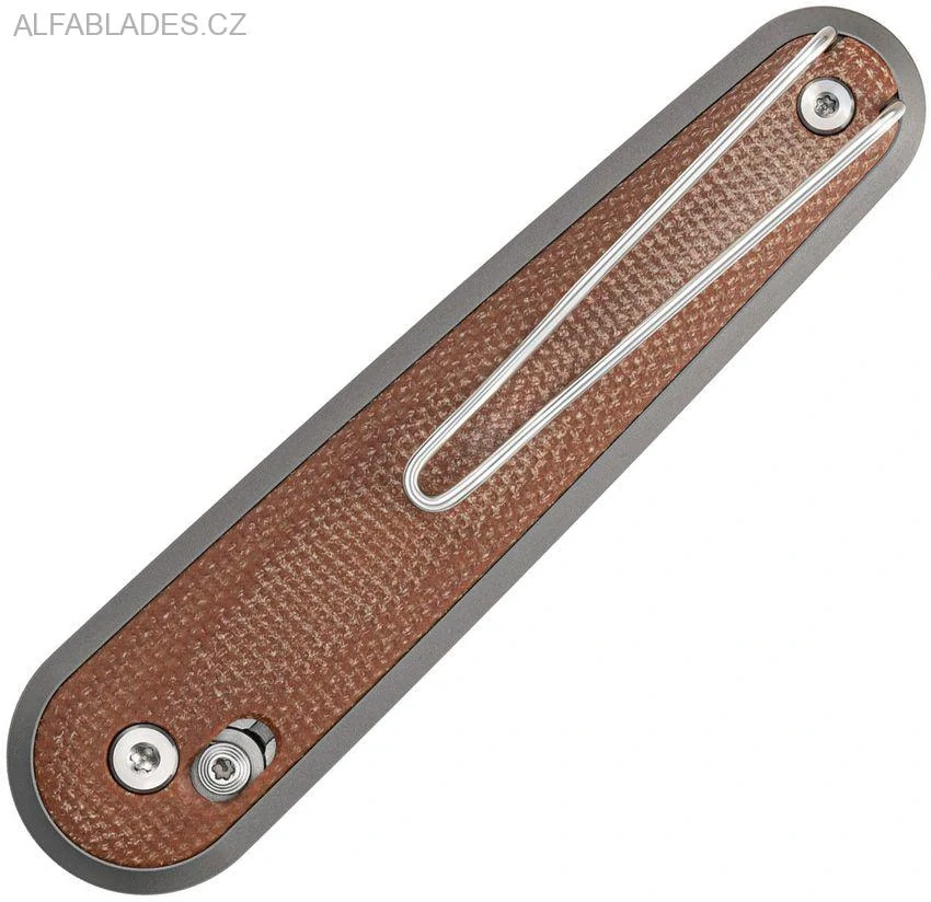 SRM KNIVES Twin 251MB AmbiLock Brown Micarta