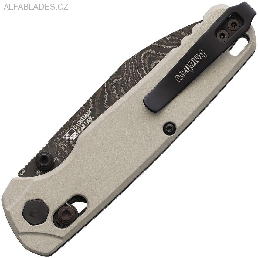 KERSHAW Bel Air Bright Nickel Cerakote Aluminium/Damascus