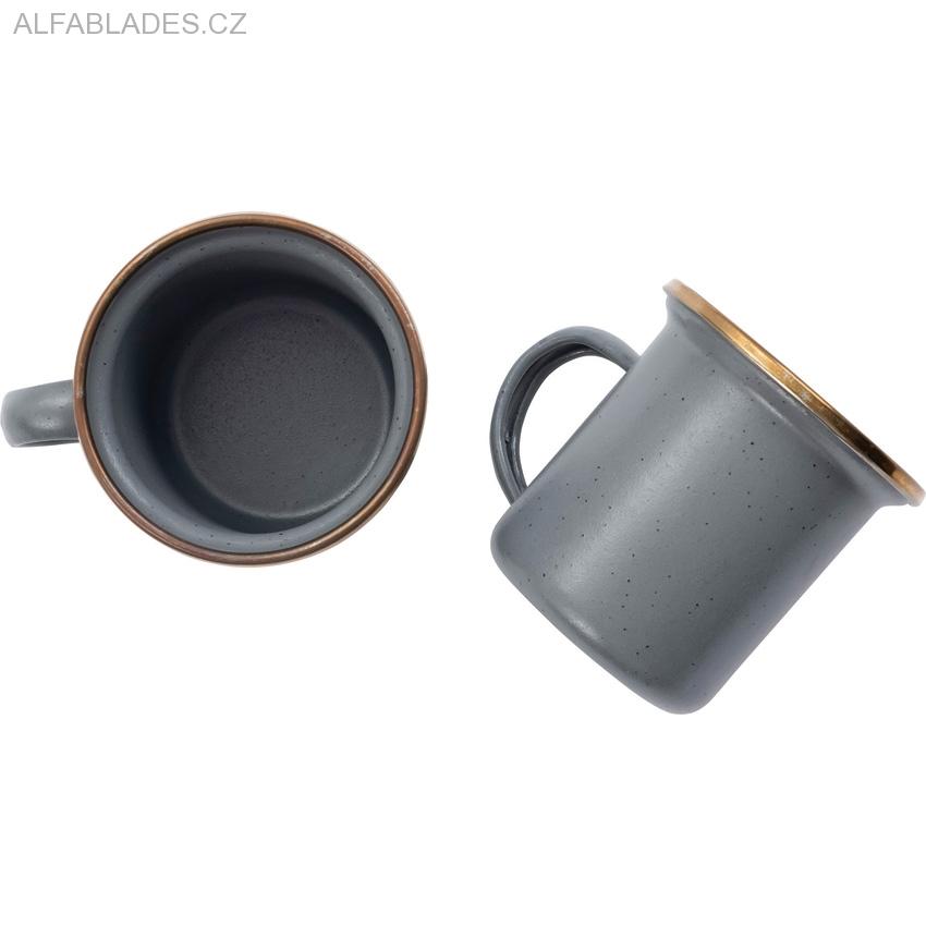 BAREBONES LIVING Enamel Espresso Cup Set 2ks. Slate Gray