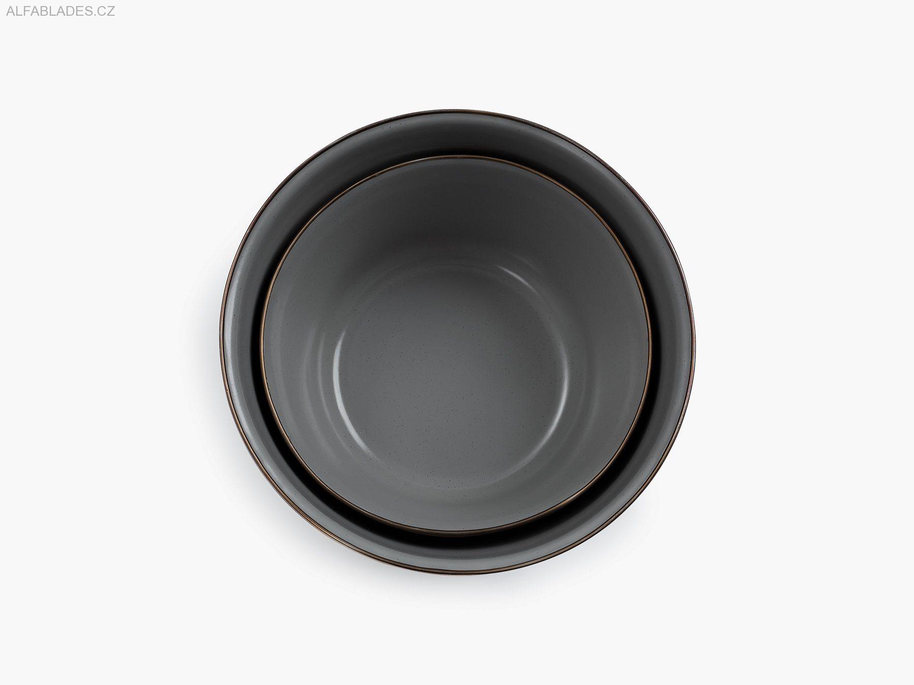 BAREBONES LIVING Enamel Mixing Bowl Set 2ks. Slate Gray