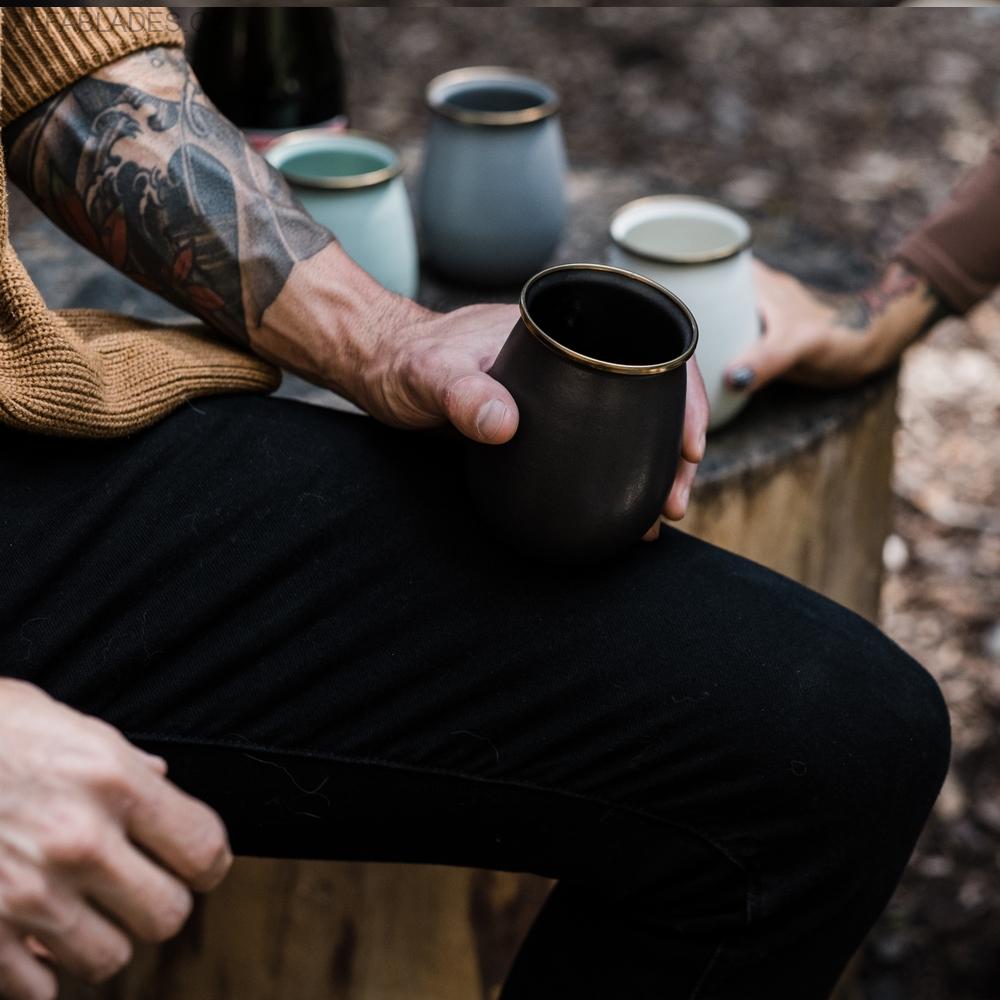 BAREBONES LIVING Enamel Tumbler Set 2ks. Charcoal