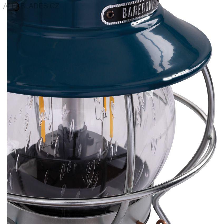 BAREBONES LIVING Railroad Lantern Ocean Blue