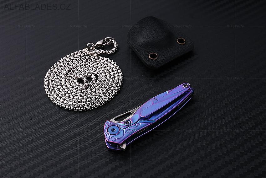 RIKE KNIFE Mini Humminbird Blue