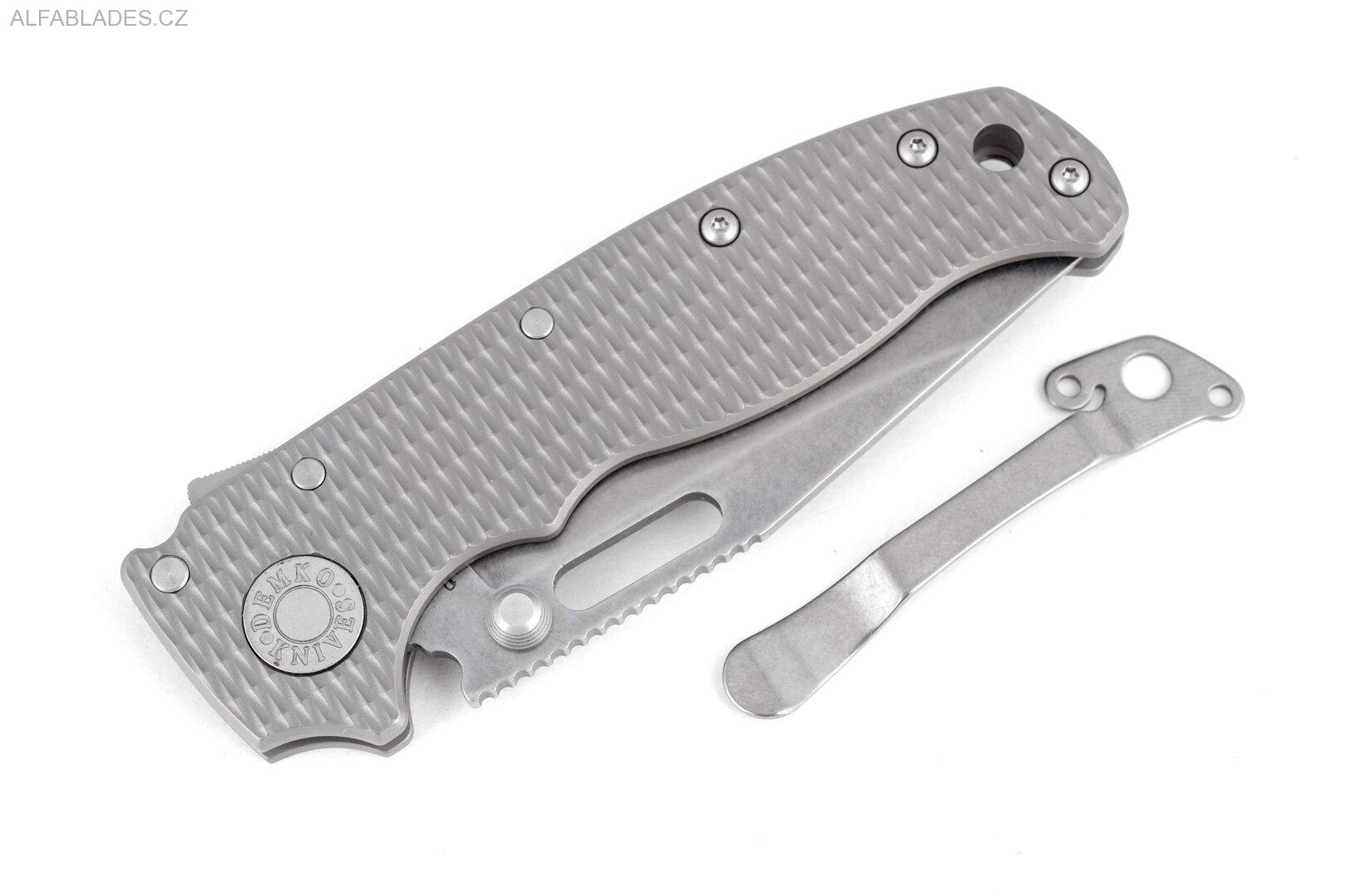 DEMKO AD20.5 Clip Point CPM 3V/Textured Ti