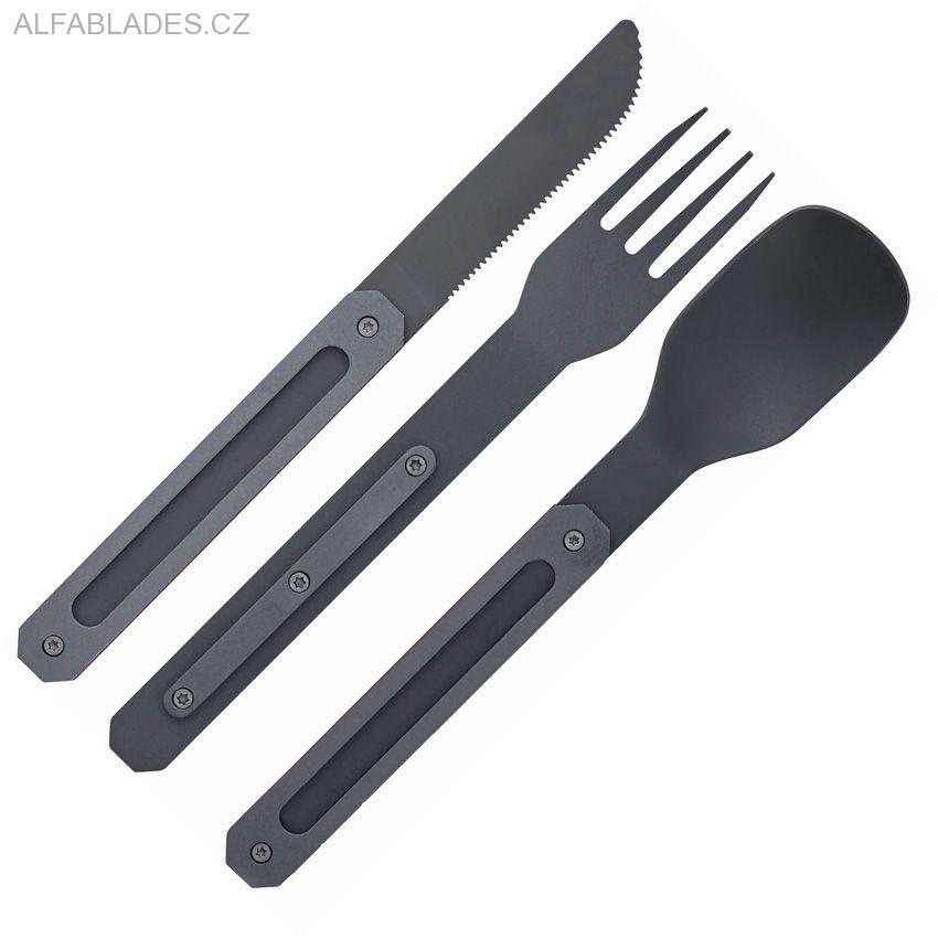 AKINOD 12H34 Magnetic Cutlery Set Olive/Titanium coated