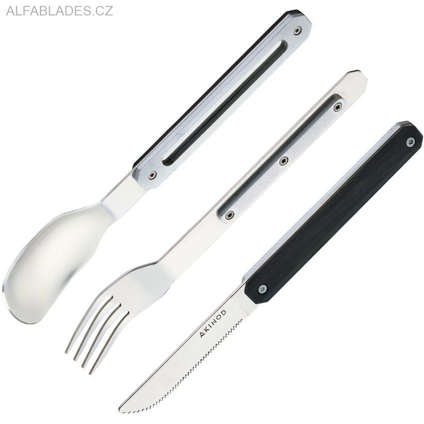 AKINOD 12H34 Magnetic Cutlery Set Ebony