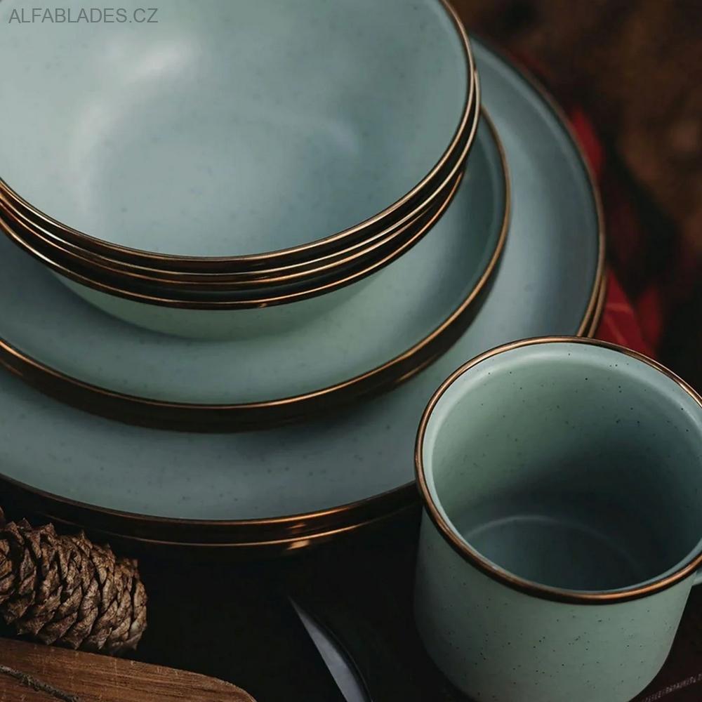 BAREBONES LIVING Enamel Deep Plate Set 2ks. Mint