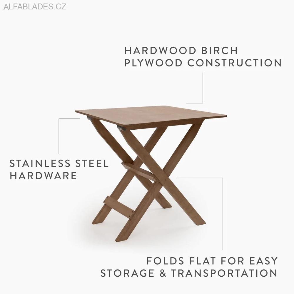 BAREBONES LIVING Ridgetop Wood Folding Table