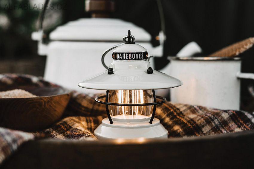 BAREBONES LIVING Edison Mini Lantern Vintage White