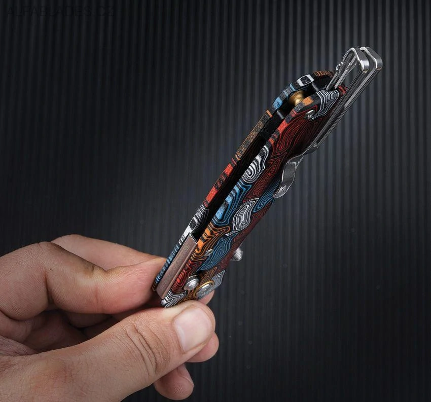 SRM KNIVES 255L-GQ2 Damascus paltern G-10