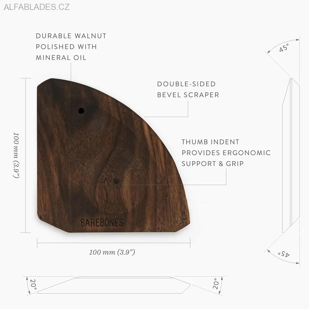 BAREBONES LIVING Cast Iron Scraper Walnut