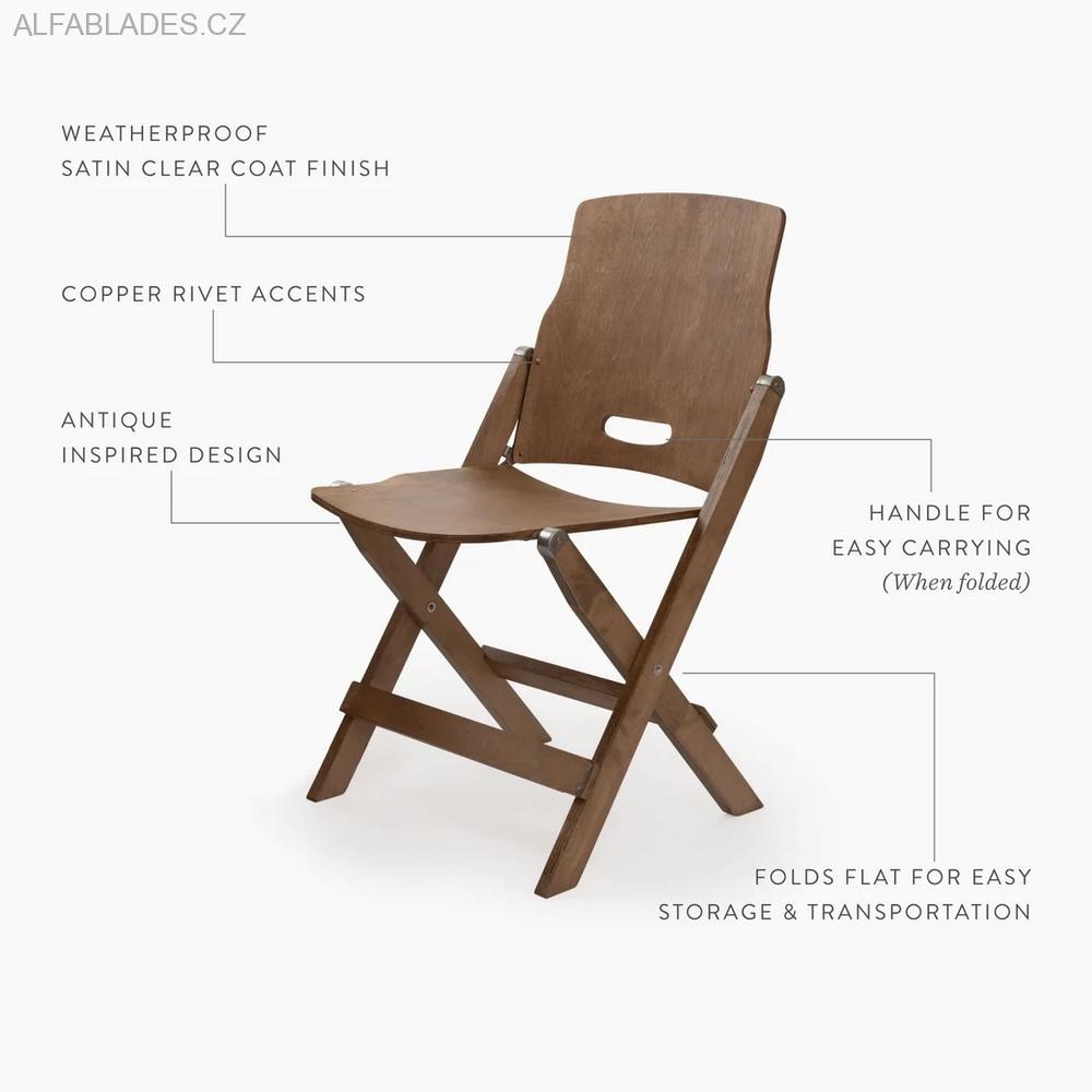 BAREBONES LIVING Ridgetop Wood Folding Chair